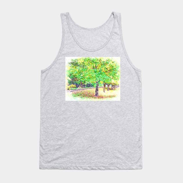 The Tracks Through The Trees Tank Top by KirtTisdale